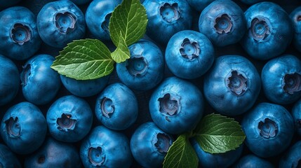 An abstract composition featuring blueberries arranged. AI generate illustration - Powered by Adobe