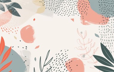Hand drawn style minimal background 