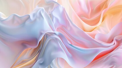 Visually captivating abstract with fluid forms and flowing lines in pastel shades, ideal for a...