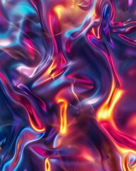 Abstract neon fluid