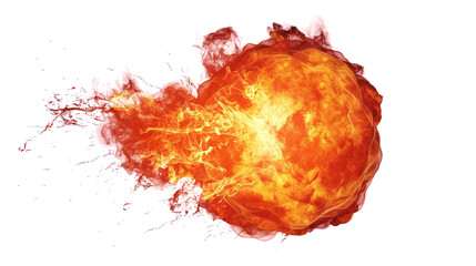 fire glowing fireball lightning isolated on white or transparent background PNG