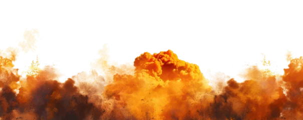 Foto auf Alu-Dibond fire explosion border isolated on transparent or white background png © id512