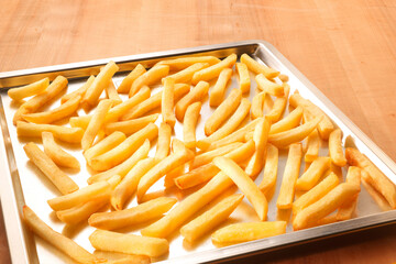 Backofenfrites, Pommes Frites, Backblech, Kartoffeln, Pommes, backofen, 