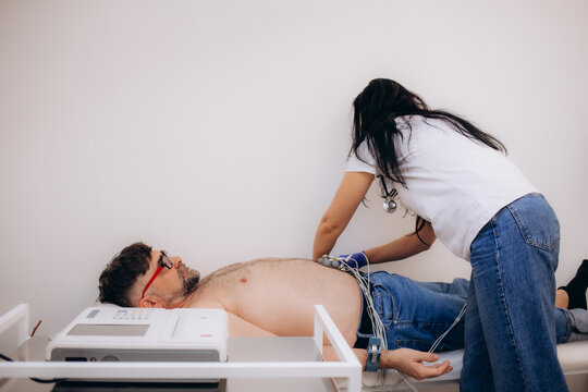 doctor is having cardiovascular examination