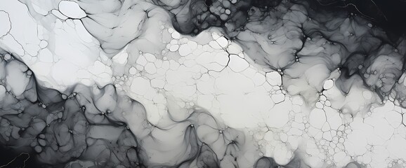Intricate veins of marble ink intertwine, forming a captivating abstract composition.