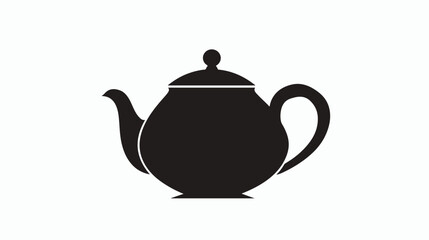 Silhouette of a teapot for making medicine mixture in