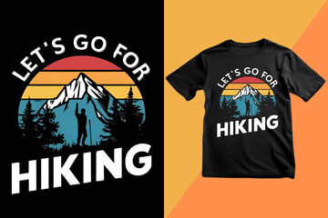 Vintage Hiking T Shirt design