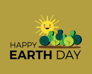 Happy earth day vector background