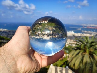 Haifa glass ball view in Israel - 779737278