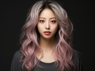 Fototapeta premium Woman With Long Hair in Shirt