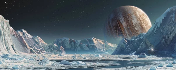 Fotobehang A virtual expedition to Ganymede © WARIT_S