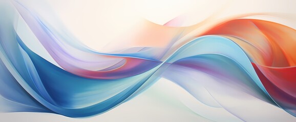 In the silent symphony of minimalist design, dynamic waves of color rise and fall, painting a...