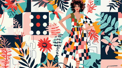 Surface Pattern Studies and Collage Fashion Patterns f