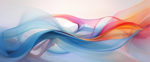 In the silent symphony of minimalist design, dynamic waves of color rise and fall, painting a...