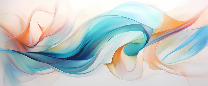 In the silent symphony of minimalist design, dynamic waves of color rise and fall, painting a picture of fluidity and motion within the serene canvas of contemporary artistry.