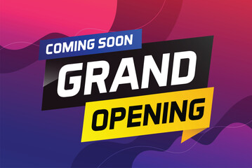 coming soon grand opening word concept vector illustration and 3d, web, mobile app, poster, banner, flyer, background, gift card, coupon, label, wallpaper

