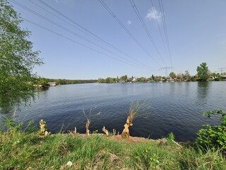 nature landscape in Berlin with view on the spree river in Berlin / Köpenick, Germany