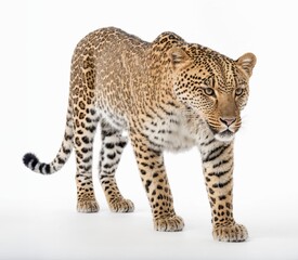 Leopard isolated on a white background