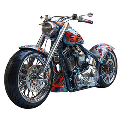 motorcycle isolated on white