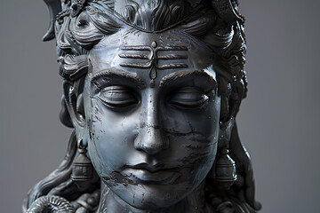 Majestic depiction of Lord Shiva, radiating divine energy and spiritual presence, embodying Hindu mythology and culture - obrazy, fototapety, plakaty