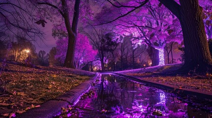  purple trees  - Powered by Adobe