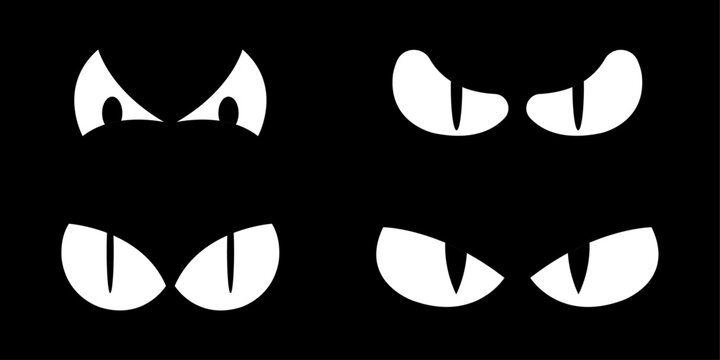 halloween spooky eyes vector
