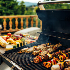 Summertime Backyard Barbecue Party Spread