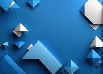 Abstract Blue Geometric Background