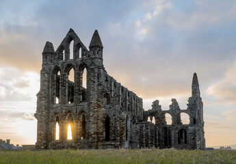 Whitby Abbey Runis at Sunset