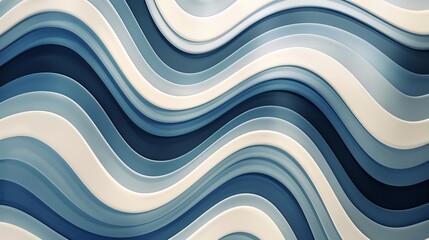 Chic retro pattern wallpaper The combination of blue and white and flowing lines creates a dynamic and eye-catching pattern. which stimulates feelings of nostalgia for the lively beauty of that era.