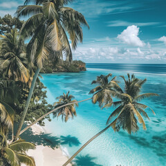 Secluded Tropical Paradise with Clear Blue Waters