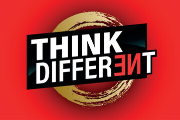 Obraz premium think different poster banner graphic design icon logo sign symbol social media website coupon