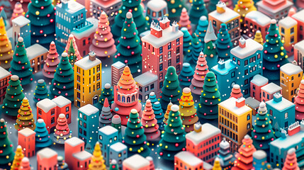 Wallpaper with isometric christmas gift boxes