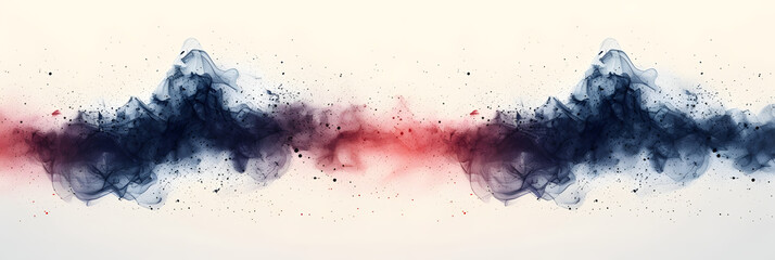 Abstract smoke pattern with red and blue gradient. Artistic background concept. Design for creative graphics and digital art