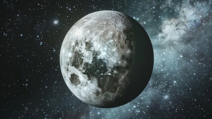 Fototapeta na wymiar Explore the icy and extraterrestrial beauty of Ganymede in a virtual celestial odyssey