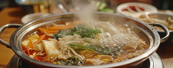 Homely warmth as a pot of shabu simmers