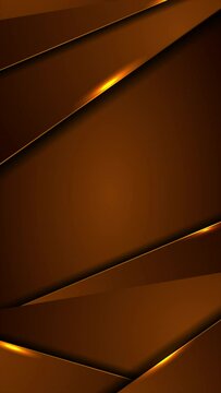 Brown orange abstract corporate motion background with neon light. Seamless looping vertical tech motion design. Video animation Ultra HD 4K 2160x3840