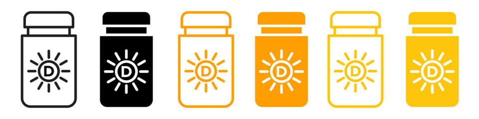 Daily Vitamin D Boost from Sunshine Icon for Nutritional Well-being