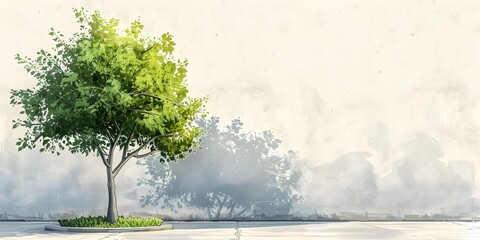 Obraz premium The Quiet Resilience of City Trees Bringing Nature s Touch to the Urban Landscape