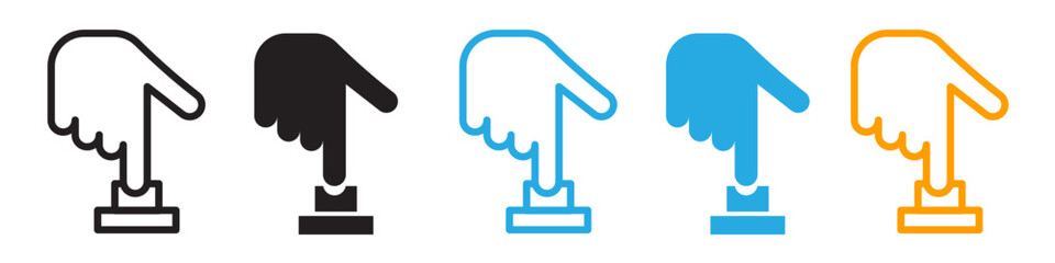 Hand-Operated Push Button Alert Icon for Quick Response Actions