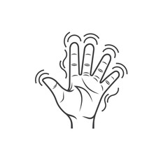 illustration of parkinson, nervous system disorders that affect movement body.