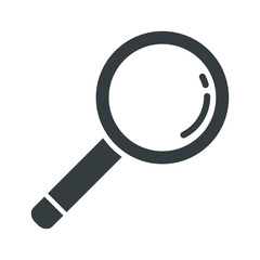 Magnifying glass icon vector on trendy design