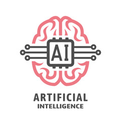 Artificial intelligence logo, symbol. - 779757496