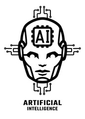Artificial intelligence logo, symbol. - 779757683