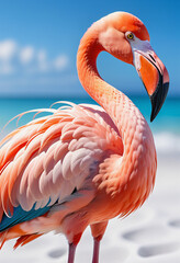 close up flamingo