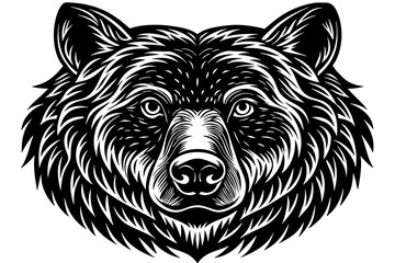 bear-head-silhouette vector illustration