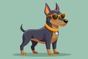 cool-dog vector -on-transparent-background