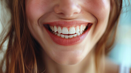 A woman with a big smile on her face, showing off her teeth