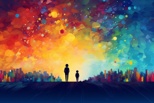 abstract background for World Children Day - Powered by Adobe