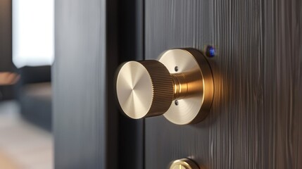 Close-up on innovative rim lock knobs, merging classic design with modern security for windows and doors, inspired by the latest in latch technology
